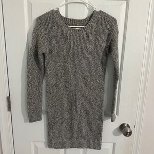 Hollister Sweater Dress Knit Long Sleeve Casual Warm Comfy Gray XS‎